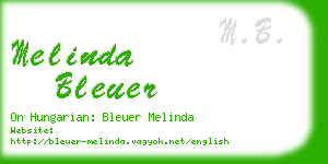 melinda bleuer business card